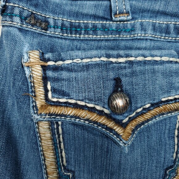 Ariat Women's Ruby Classic Blue Boot Cut Jeans Size 33x32 Charm Zipper - Picture 10 of 16